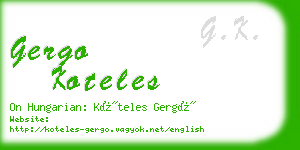 gergo koteles business card